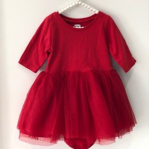 Red Old Navy fit and flair tutu dress